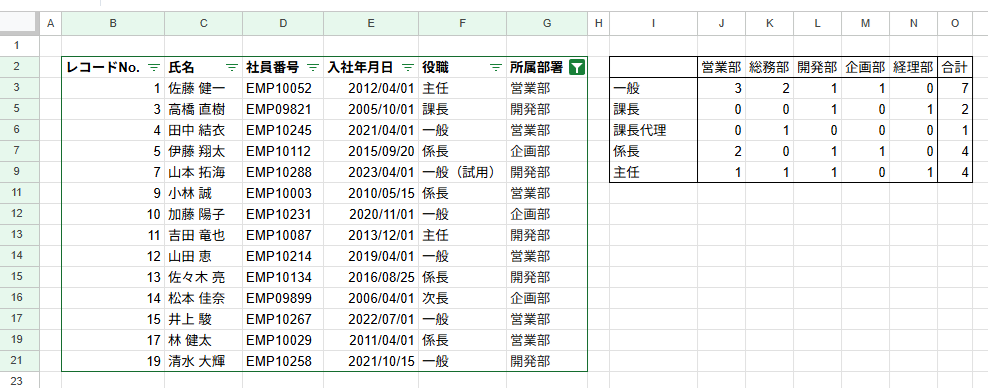 ✔をつける／外すの操作を、手動で行っていることを示すスクリーンショット