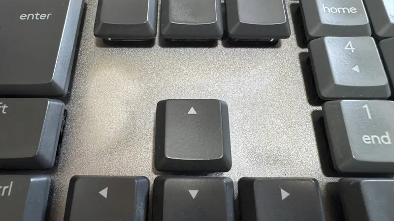 MX Mechanicalのフレーム塗装が剥げている部分